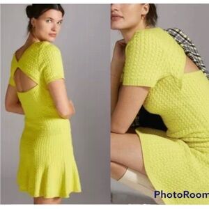 Maeve Yellow Green Knit Skirt Size medium NWT